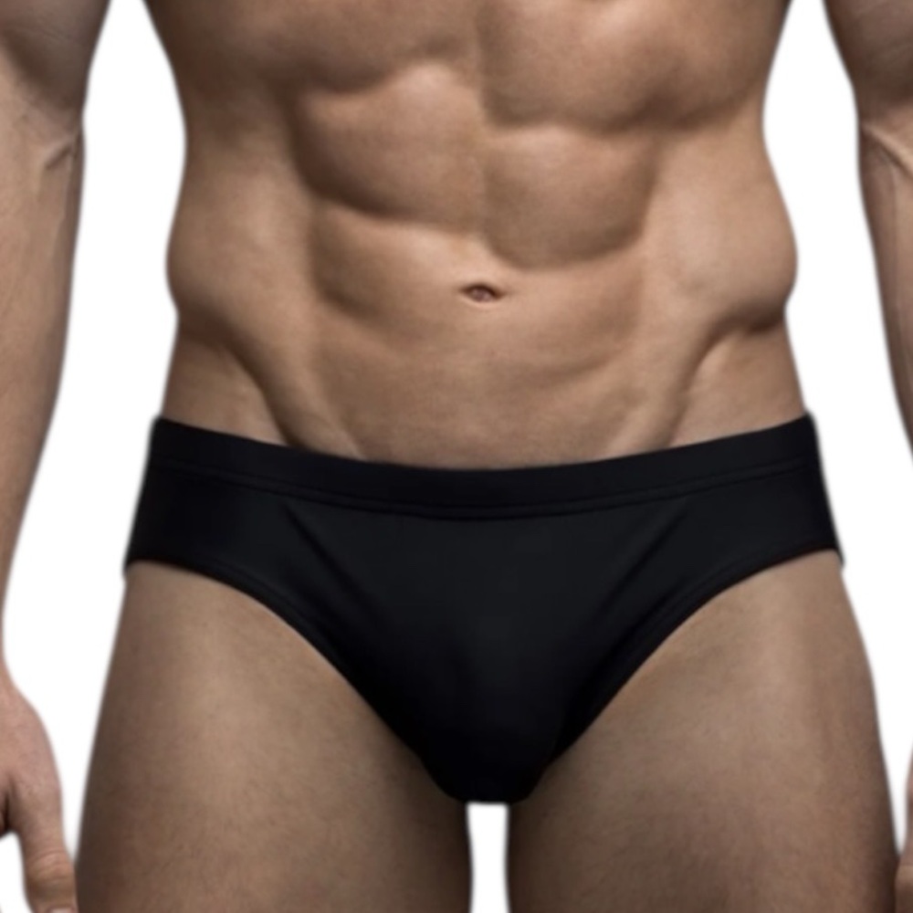 Todd Sanfield Men's Black Deep Brief Underwear Athleisure Swim Gym Size S